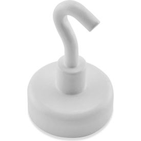 Ceramic Magnetic Hook - 9 Lbs. Pull White Enamel Paint