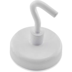 Ceramic Magnetic Hook - 14 Lbs. Pull White Enamel Paint