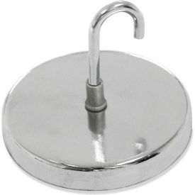 Ceramic Magnetic Hook - 20 Lbs. Pull - Nickel - Chrome Plating