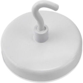 Ceramic Magnetic Hook - 26 Lbs. Pull White Enamel Paint