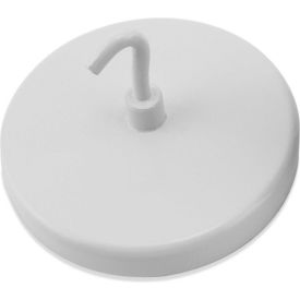 Ceramic Magnetic Hook - 55 Lbs. Pull White Enamel Paint