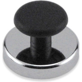 Ceramic Round Base Magnets with Knob 16 Lbs. Pull Nickel - Chrome Plating