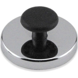 Ceramic Round Base Magnets with Knob 25 Lbs. Pull Nickel - Chrome Plating