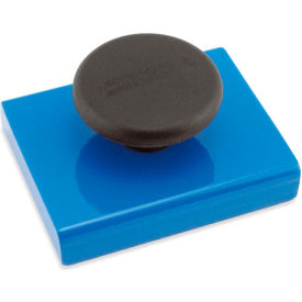 Ceramic Rectangular Base Magnets with Knob 45 Lbs. Pull Blue Powder Coat