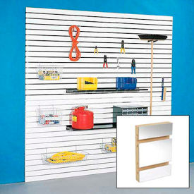 48" x 48" Slatwall Panel - Mirror, With Aluminum Inserts - Pkg Qty 4