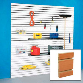 96" x 48" Slatwall Panel - Pearwood Laminate, Without Inserts - Pkg Qty 4