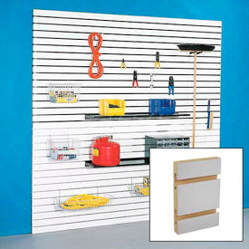 48" x 48" Slatwall Panel - Brushed Aluminum, Without Inserts - Pkg Qty 4