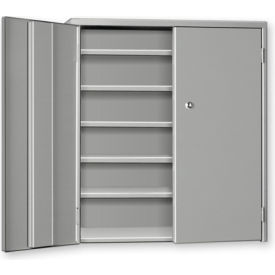 Wall & Bench Mount Cabinet, 26-1/2"W x 9"D x 21"H, All-Welded, Blue