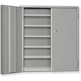Wall & Bench Mount Cabinet, 26-1/2"W x 9"D x 30"H, All-Welded, Black
