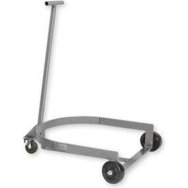 LBR-909H Low Drum Dolly Truck with Hinged Handle - Gray