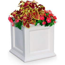 Fairfield 28" x 28" Square Patio Planter, White