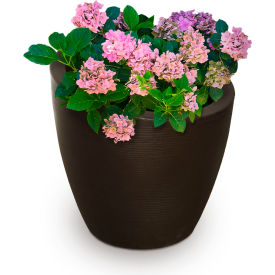 20" Round Planter, Espresso