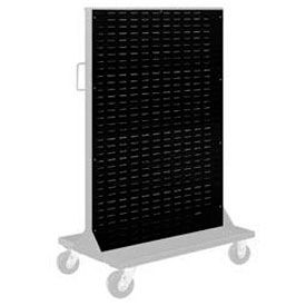 Louvered Panel For Portable Bin Cart, 35-1/2"W x 52-1/2"H, Black
