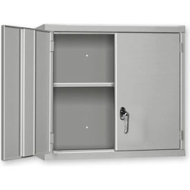 Wall Mount Cabinet, 48"W x 14"D x 27"H, All-Welded, Gray