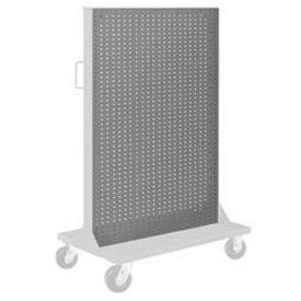 Pegboard Panel For Portable Bin Cart, 36"W x 61"H, Gray