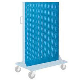 Pegboard Panel For Portable Bin Cart, 36"W x 61"H, Blue
