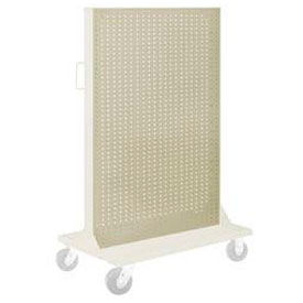 Pegboard Panel For Portable Bin Cart, 36"W x 61"H, Putty
