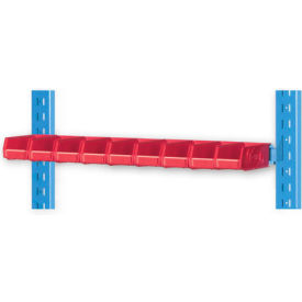 Vertical Hanger Bar For Portable Bin Cart, 36"W x 8"D, Gray