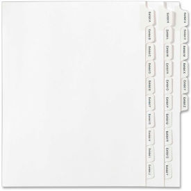 Legal Exhibit Divider, Printed A to Z, 8.5"x11", 1 Tab/25 Sets, White/White
