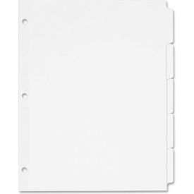 Write-On Tab Divider, 8.5"x11", 5 Tabs, 36 Sets, White/White