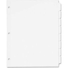 Recycled Write-On Tab Divider, 8.5"x11", 8 Tabs, 24 Sets, White/White