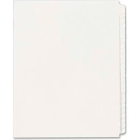 Collated Blank Side Tab Divider, Blank, 8.5"x11", 25 Tabs, White/White