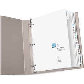 Customizable Print-On Divider, 8.5"x11", 5 Tabs, 5 Sets, White/White
