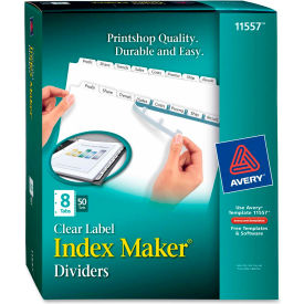 Index Maker Label Divider, 8.5"x11", 8 Tabs, 25 Sets, White/White