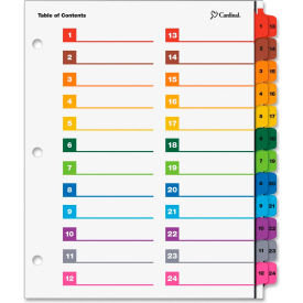 OneStep Printable T.O.C. Divider, 8.5"x11", 24 Tabs, Multicolor/Multicolor