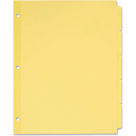 Recycled Write-On Tab Divider, 8.5"x11", 5 Tabs, 36 Sets, Buff/Buff