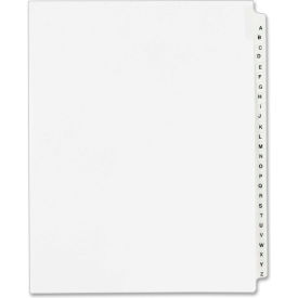 Standard Collated Legal Divider, A to Z, 8.5"x11", 26 Tabs, White/White