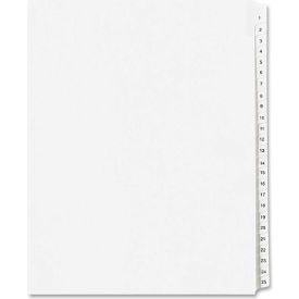 Side Tab Collated Legal Index Divider, A to Z, 8.5"x11", 26 Tabs, White/White