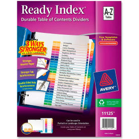Ready Index T.O.C. Reference Divider, A to Z, 8.5"x11", 26 Tabs, White/Multi