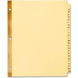 Laminated Tab Divider, Printed A to Z, 8.5"x11", 25 Tabs, Buff/Buff
