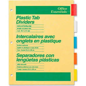 Economy Insertable Tab Divider, 8.5"x11", 5 Tabs, Buff/Multicolor