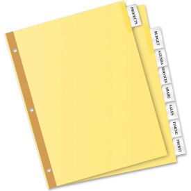 Worksaver Insertable Divider Value Pack, Print-on, 8 Tabs, 24 Sets, Buff