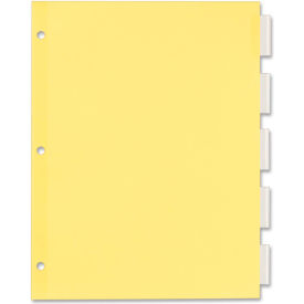Economy Insertable Tab Divider, 8.5"x11", 5 Tabs, Buff/Clear
