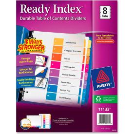 Ready Index T.O.C. Reference Divider, 1 to 8, 8.5"x11", 8 Tabs, White/Multi