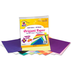 Origami Paper, 30 lbs., 9 x 9, Assorted Bright Colors, 40 Sheets/Pack