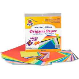Origami Paper, 30 lbs., 9-3/4 x 9-3/4, Assorted Bright Colors, 55 Sheets/Pack