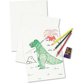 White Drawing Paper, 57 lbs., 9 x 12, Pure White, 500 Sheets/Ream