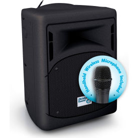 Pro Audio Public Address System with Wireless Mic, 40-Watt, 11"W X 11"D X 17"H
