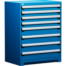 Heavy Duty Modular Cabinet, 8 Drawers, 36"W x 18"D x 46"H, Avalanche Blue