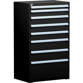 Heavy Duty Modular Drawer Cabinet 8 Drawer Full Height 36"W - Black