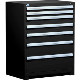 Heavy Duty Modular Drawer Cabinet 7 Drawer Counter High 36"W - Black