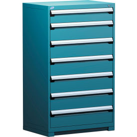 Heavy Duty Modular Drawer Cabinet 7 Drawer Full Height 36"W - Everest Blue