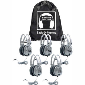 Sack-O-Phones, 5 SC7V Deluxe Headphones w/ Volume Control in a Carry Bag