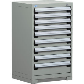 Heavy Duty Modular Drawer Cabinet 9 Drawer Counter High 24"W - Light Gray