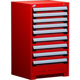 Heavy Duty Modular Drawer Cabinet 9 Drawer Counter High 24"W - Red