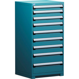 R5ADG-5805KD-051 Heavy Duty Modular Cabinet, 9 Drawers, Everest Blue